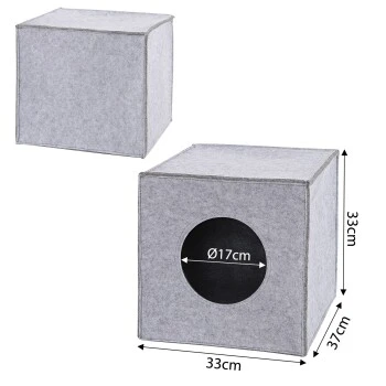 Lionto Katzenhöhle Aus Filz, Regalhöhle Hellgrau 7 Lionto Katzenhöhle Aus Filz, Regalhöhle Hellgrau – Bild 7