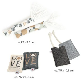 Canadian Cat Company Baldrian & Catnipspielzeug Probierset Spielkissen, 6er Pack 2 Canadian Cat Company Baldrian & Catnipspielzeug Probierset Spielkissen, 6er Pack – Bild 2