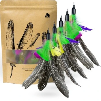 Schlitzohr Katzenangel Federanhänger 5x 1 Schlitzohr Katzenangel Federanhänger 5x