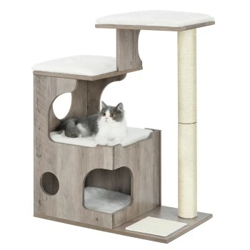 FEANDREA Kratzbaum 86cm Vintagebraun Dunkelgrau 1 FEANDREA Kratzbaum 86cm Vintagebraun Dunkelgrau