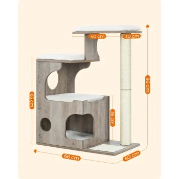 FEANDREA Kratzbaum 86cm Vintagebraun Dunkelgrau 4 FEANDREA Kratzbaum 86cm Vintagebraun Dunkelgrau – Bild 4