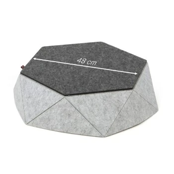 Canadian Cat Company Filz-Katzenkorb Zoey Hellgrau 6 Canadian Cat Company Filz-Katzenkorb Zoey Hellgrau – Bild 6